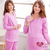 天使霓裳 溫馨簡約 居家孕婦哺乳衣套裝(紫F)F