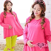 【天使霓裳】天使霓裳 浪漫唇印 二件式長袖居家孕婦套裝月子服 桃F