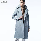 【ST.MALO】英倫氣質翻領長版雙排扣風衣-1846WC-S暗雅藍