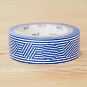 【日本mt和紙膠帶】1P Deco ‧錯視線條(藍)