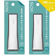 KOKUYO GLOO 方形口紅膠消色型-  S藍(10g)2入