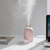 小萌加濕器 萌鹿/萌兔 USB香氛機 七彩氛圍夜燈粉兔