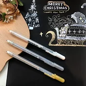 【SAKURA】彩繪證券筆3支入(金白銀)