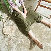 【慢。生活】半鬆緊低檔飛鼠褲 18033　FREE綠色