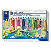 【STAEDTLER 施德樓】Buddy 3合一彩色蠟鉛筆18色