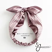 【SJ】布藝拼接造型髮帶(三色)-粉色