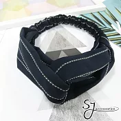 【SJ】線條簡約風髮帶(兩色)-深藍色