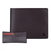 MONDAINE 瑞士國鐵國徽系列十字紋牛皮8卡短夾 - 咖啡