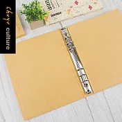 珠友  A5/25K 6孔檔案夾/文件資料收納/空鐵夾-原色牛皮