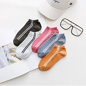 【Missking 1983】雙豎槓休閒棉質女船襪 (5雙組)