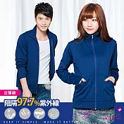 BeautyFocus(男女適穿)抗UV認證立領防曬外套5082深藍色-M