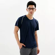 【遊遍天下】台灣製中性款涼感圓領吸濕排汗機能衫(S0707)M丈青