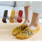 JDS.Sock - 春夏豹紋隱形船襪(五色一組，不挑色)