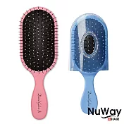 【施魔梳】英國皇室造型師獨家款(超值兩入組)梳妝粉紅+旅行晶鑽藍