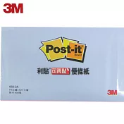 (3入1包)3M 655-2A可再貼便條紙 藍色(7.5×12.7公分)