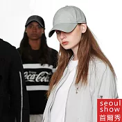 Seoul Show首爾秀 素面純色遮陽帽男女四季棒球帽灰色