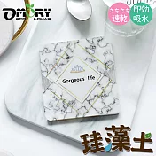 【OMORY】3D彩印珪藻土吸水杯墊10*10CM-華麗的生活