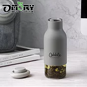 【OMORY】莫蘭迪系鵝卵石玻璃水瓶400ml-灰色