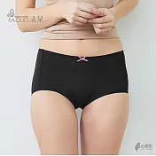 【法朵內衣。faduobra】森林系青春透氣涼爽．中腰涼感內褲 - 好穿舒適無痕M星空黑