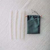 仁舟淨塑 矽吸管&三稜膜戳組--雙套組大樹綠