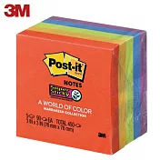 3M 654-5SSAN狠黏五色便條紙磚(7.6×7.6公分)