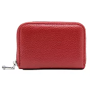 真皮風琴式12卡位卡包酒紅