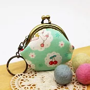 手縫ok!－口金鑰匙圈A款－復刻綠(拼布材料包)