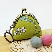 手縫ok!－口金鑰匙圈－古典綠(拼布材料包)