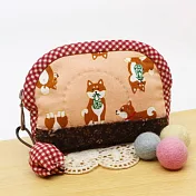 手縫ok!－送物柴犬掌心隨行包(影片教學拼布材料包)