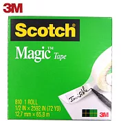 3M 810LC大管芯隱形膠帶12.7mm×65.8M