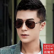 seoul show首爾秀 圓腿極輕雷朋款太陽眼鏡UV400墨鏡 209茶框茶片