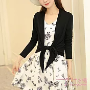 【Lockers 木櫃】短款棉質防曬小披肩外套-2色黑色