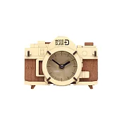 韓國 WOODSUM 輕手作。木製模型/復古相機時鐘/紅色款