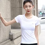 【KISSDIAMOND】超清涼簍空運動休閒上衣-059S白色