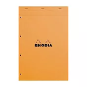 【Rhodia】N°20_A4+ 4邊孔上掀式筆記本_5x5點格內頁80張_ 橘色