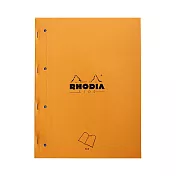 【Rhodia】橘皮側釘式 4邊孔 A4+ 方格內頁 80張