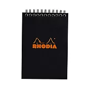 【Rhodia】Classic A6 上掀線圈筆記本 方格內頁 黑色