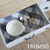 TROMSO北歐防滑餐櫥抽屜墊-條紋菱格條紋菱格綠