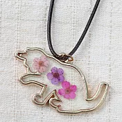 Alice遇見愛麗絲‧花與貓‧壓花貓咪項鍊壓花貓咪項鍊A