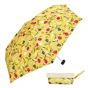 【because】日本晴雨兩用抗UV迷你折傘(含傘套) ‧黃鬱金香