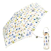 【because】日本晴雨兩用抗UV迷你折傘(含傘套) ‧白雨天