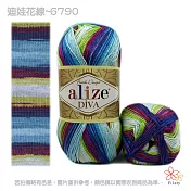 迪娃花線-6790深藍綠紫灰白色