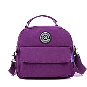 【KISSDIAMOND】多功能防潑水學院風背包紫色