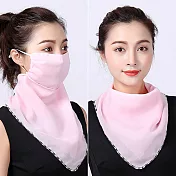 防曬透氣雪紡二用口罩護頸絲巾 (粉紅)