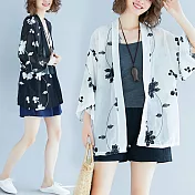 【MsMore】京都櫻花夏頌薄紗防曬輕盈外罩#j103903F白