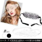 神秘嘉賓性感面具面罩 鏤空半透 浪漫蕾絲毛絨眼罩 後綁帶式 kiret白色