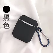 【Cap】AirPods保護果凍套附掛鉤黑色