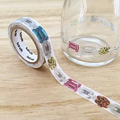 【bande】和紙膠帶轉印貼紙_寶石 (銀色)