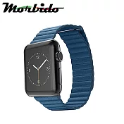 Morbido蒙彼多 Apple Watch 38mm皮製錶帶 矢車菊藍