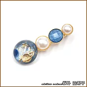 『阪井．亞希子』宇宙惑星系列夢幻星空星球造型髮夾邊夾 -藍色